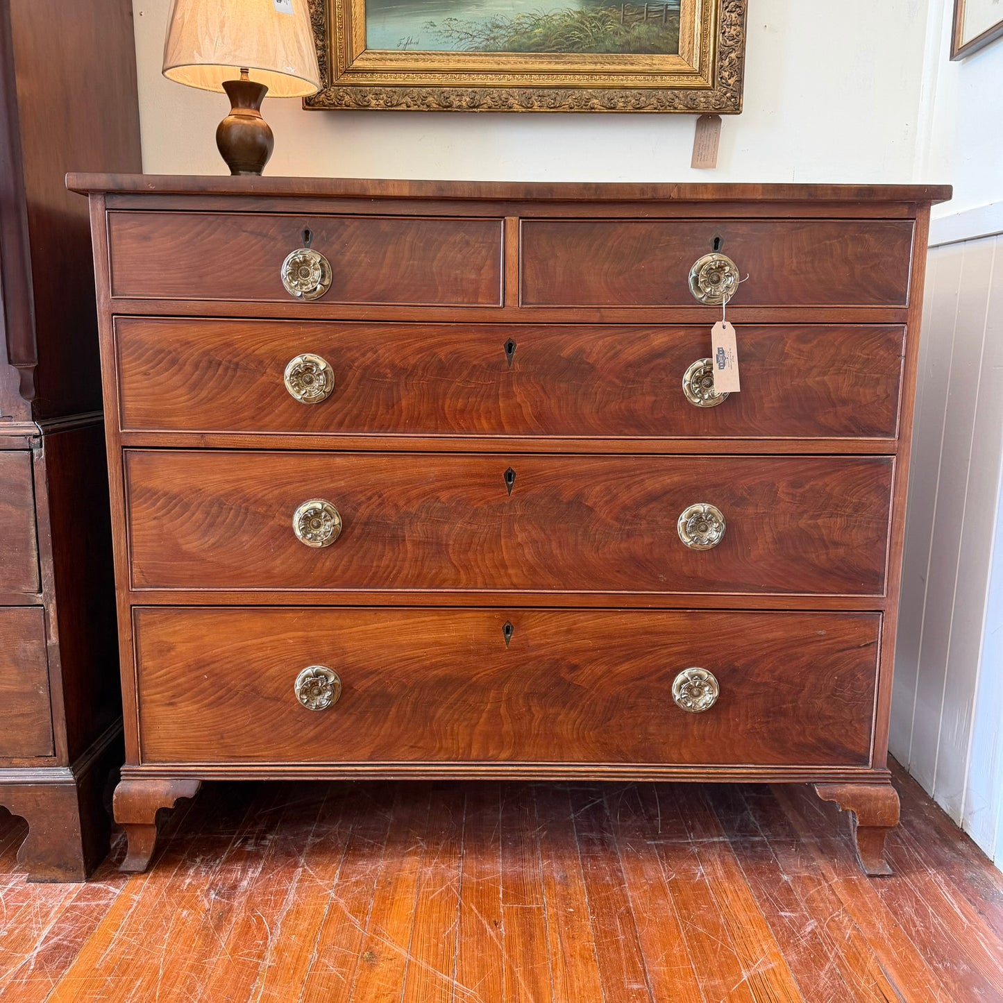 Scottish Antique Mahogany Chest ca 1850