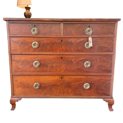 Scottish Antique Mahogany Chest ca 1850