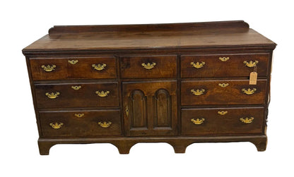 Antique English Oak Multi Drawer Dresser