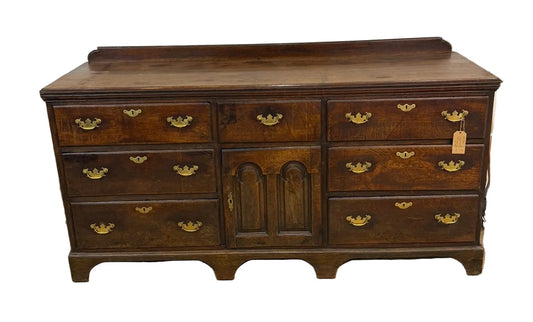 Antique English Oak Multi Drawer Dresser