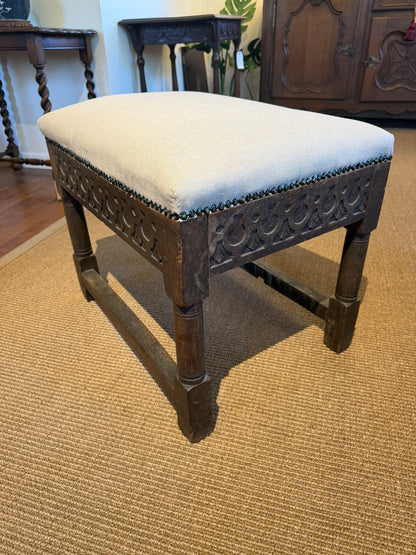 18th Century Upholstered Stool