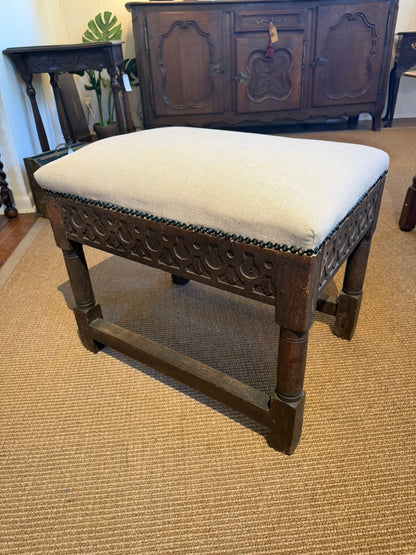 18th Century Upholstered Stool