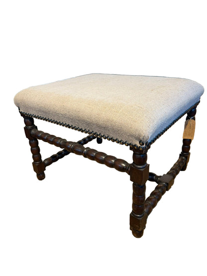 Antique Upholstered Stool
