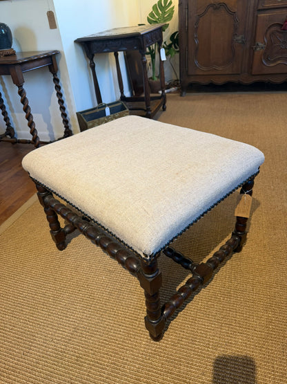 Antique Upholstered Stool