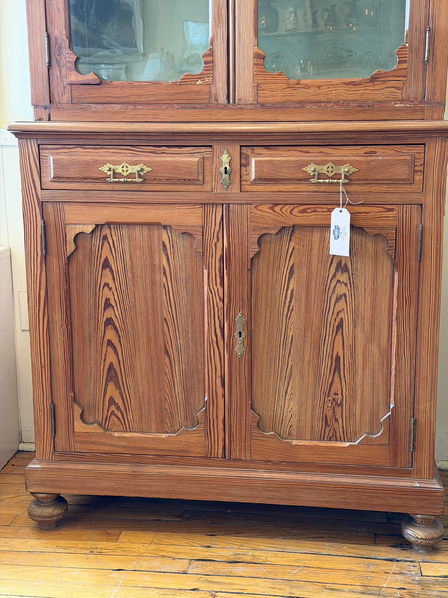 Scottish Antique Pine Cabinet Ca 1880