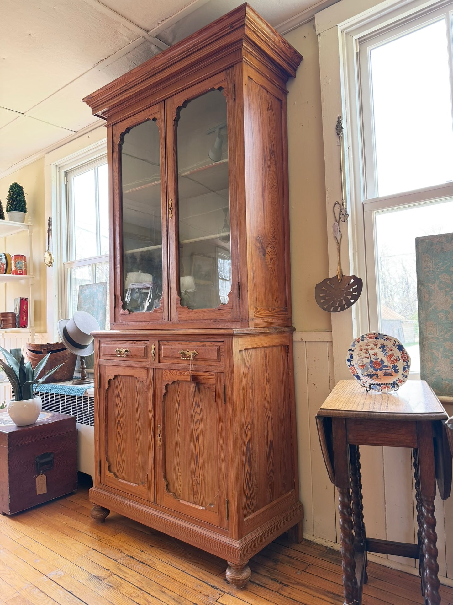 Scottish Antique Pine Cabinet Ca 1880