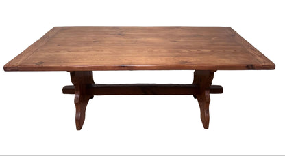Pine Trestle Base Dining Table