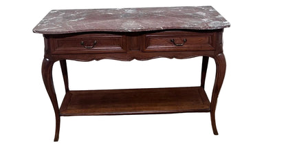 French Vintage Oak Side Table