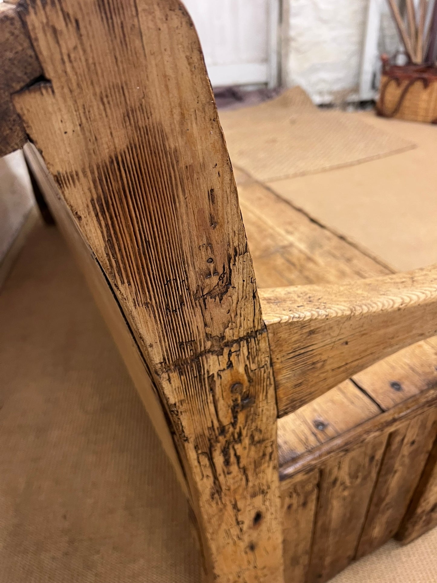 Welsh Antique Pine Bench