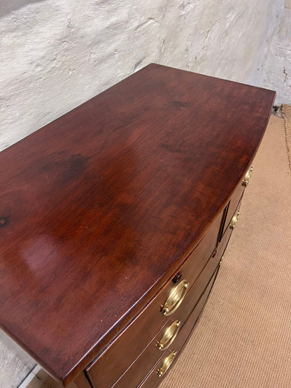 Antique Mahogany Bow Front Chest
