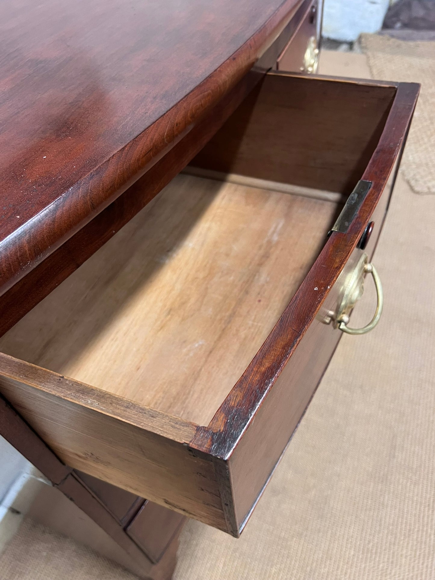 Antique Mahogany Bow Front Chest