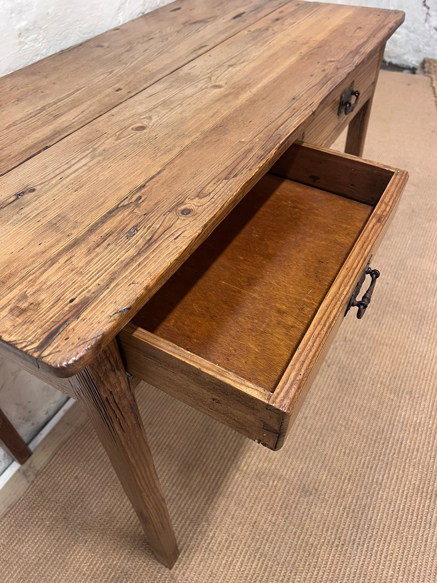 Antique Pine Side Table Ca 1890