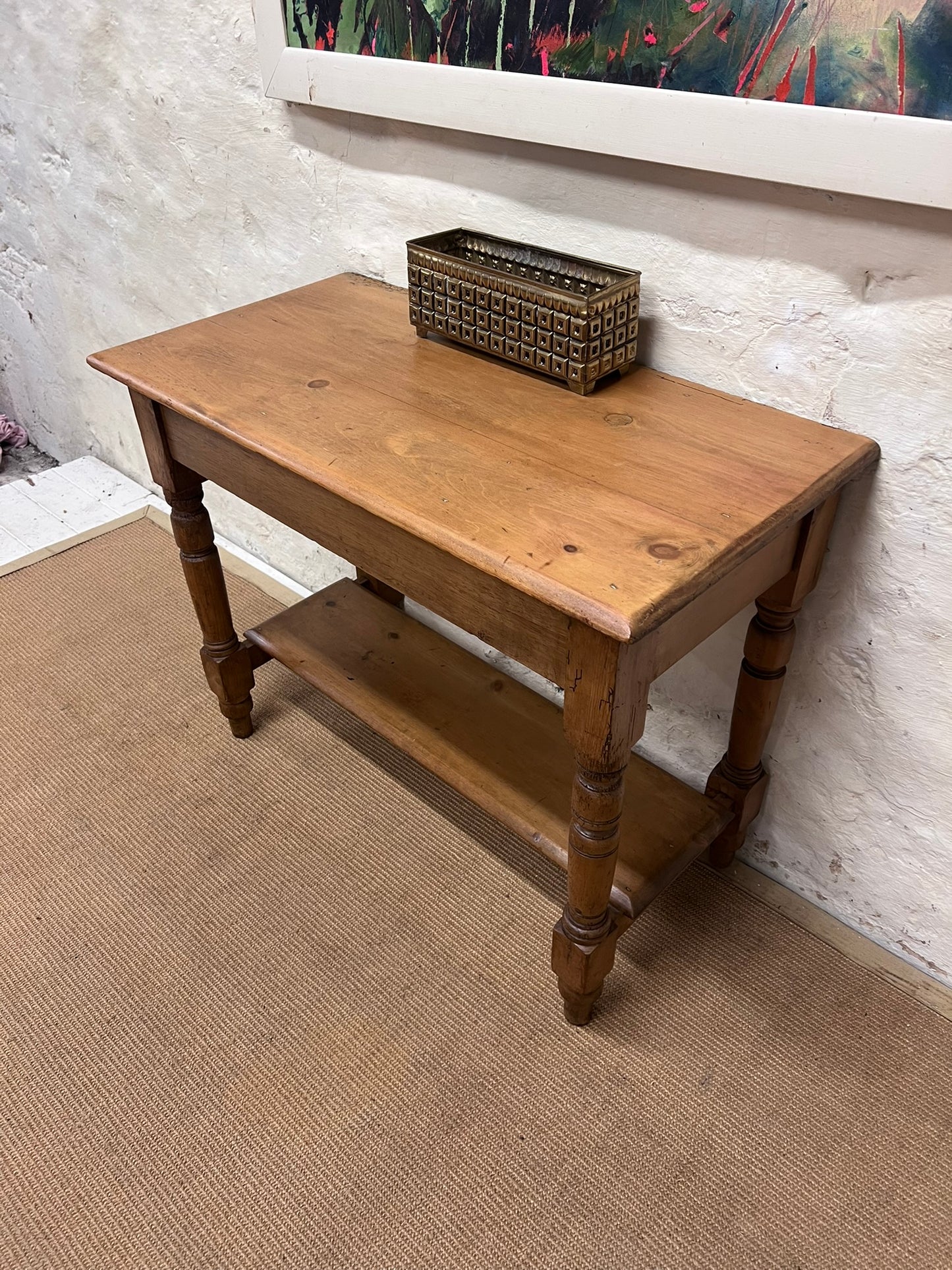 Antique Pine Side Table ca 1900