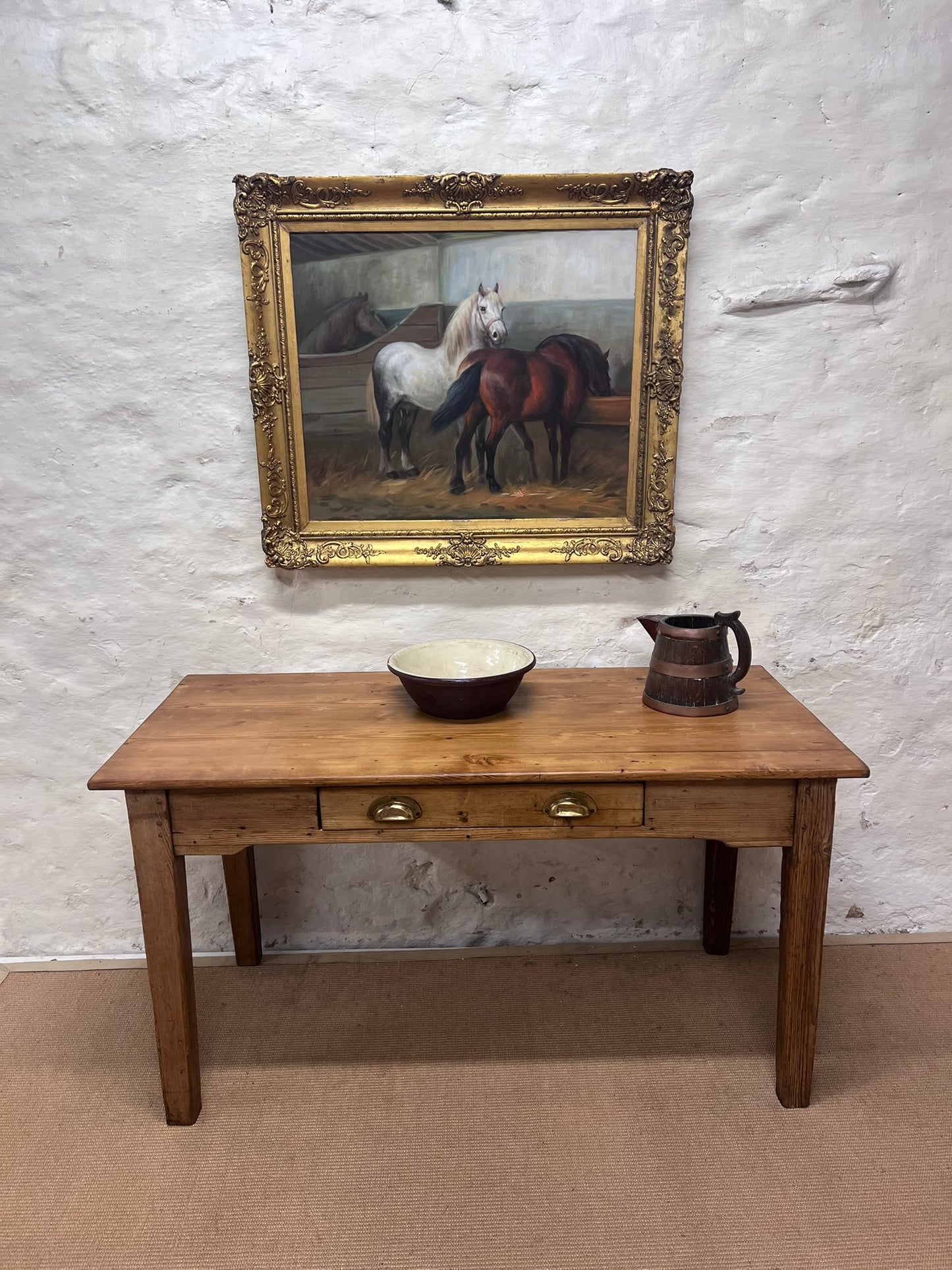 Antique Pine Desk /Side Table ca 1900