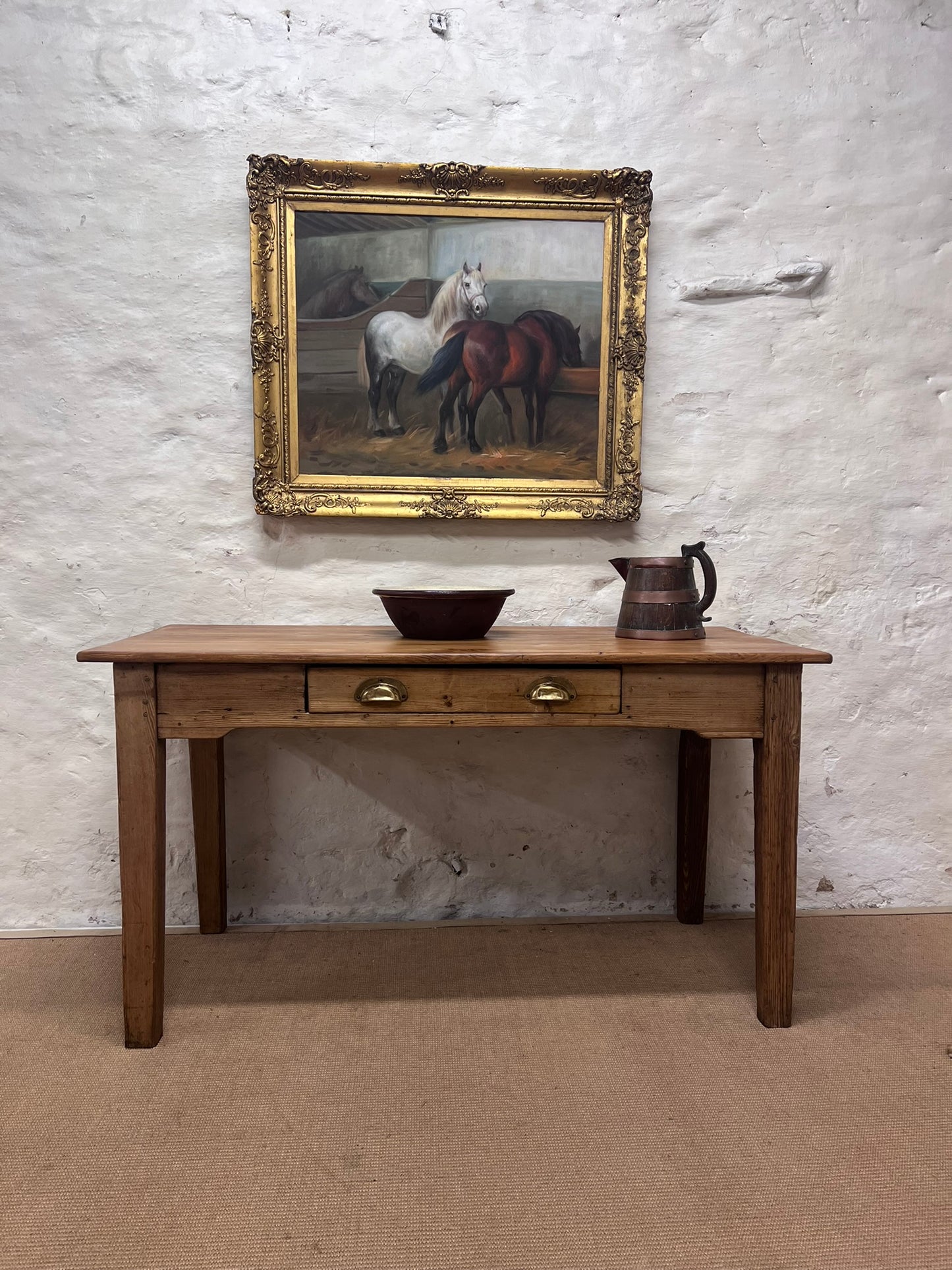 Antique Pine Desk /Side Table ca 1900