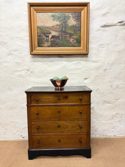 French Walnut Chest Ca 1880