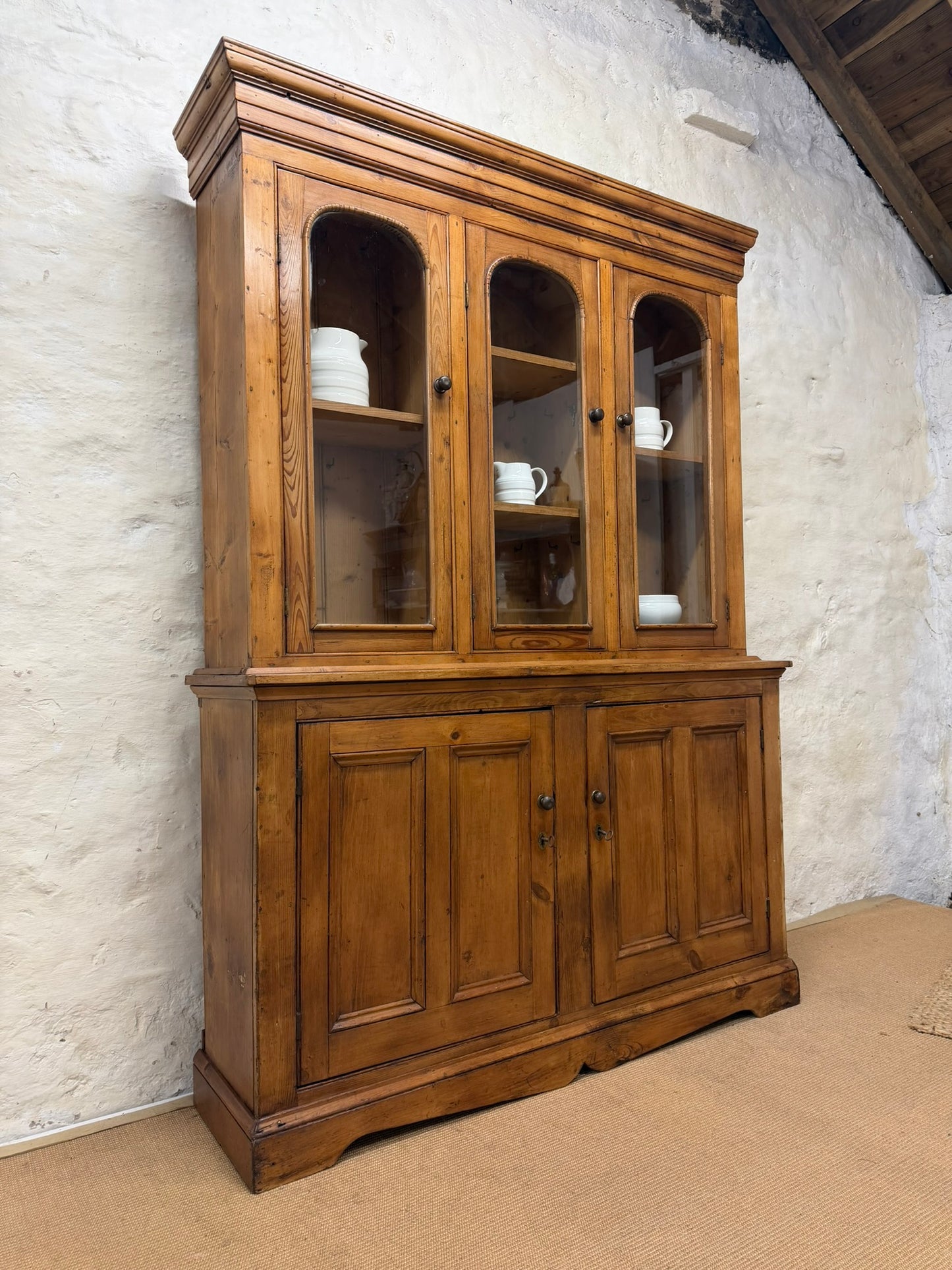 English Antique Pine Cupboard
