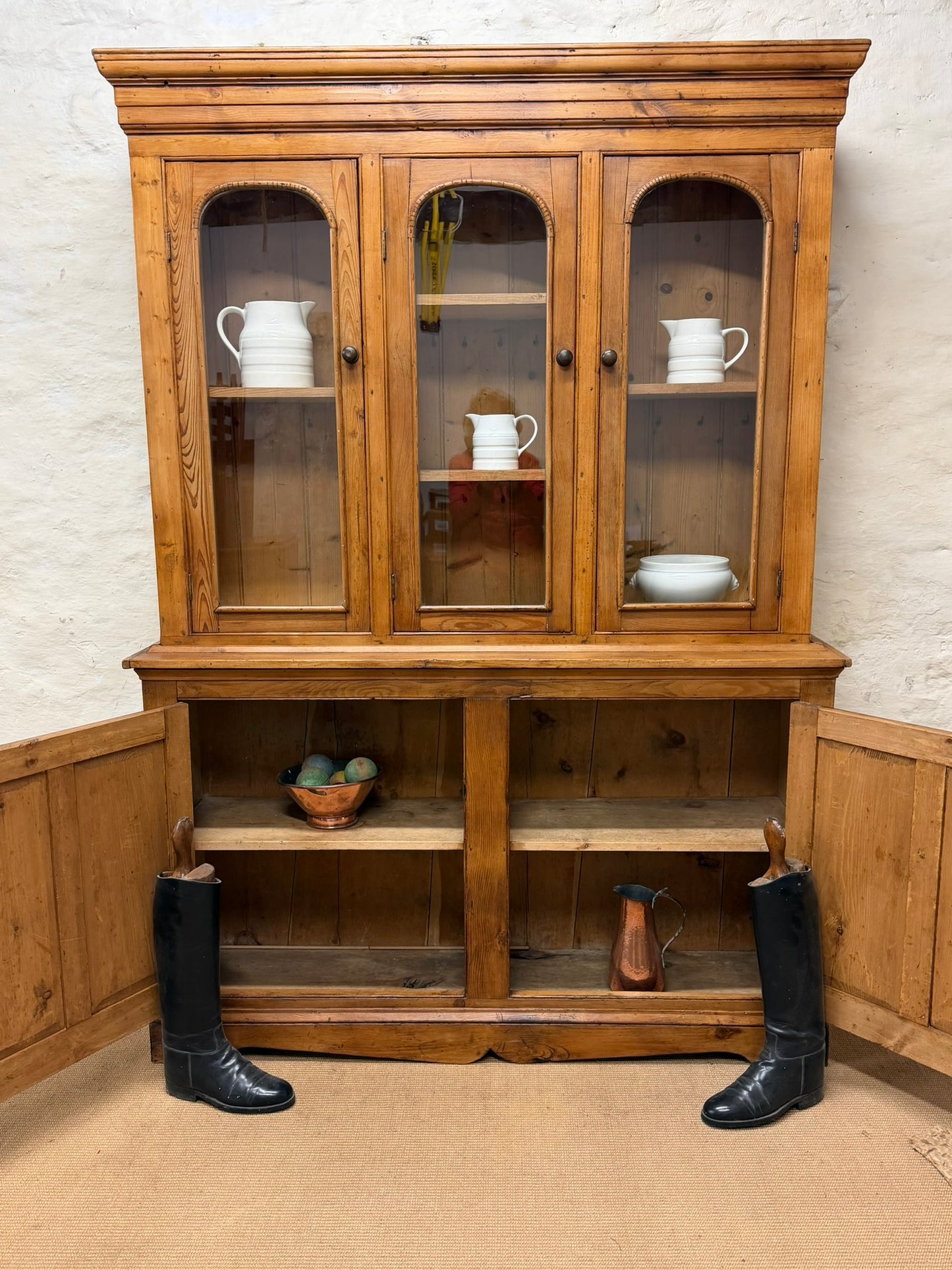 English Antique Pine Cupboard