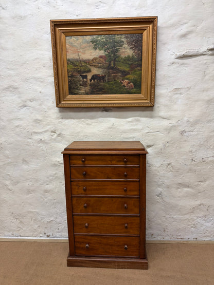 Antique 6 drawer Wellington Chest