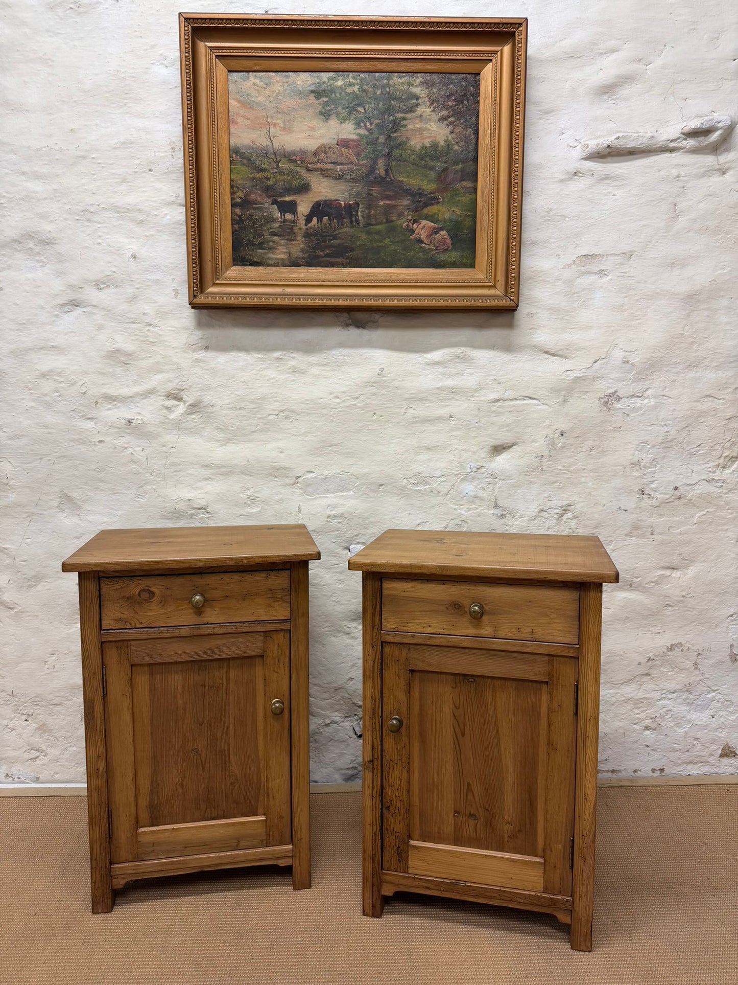 Pair of Pine Bedside Cabinets