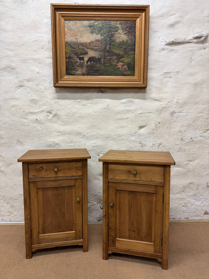 Pair of Pine Bedside Cabinets