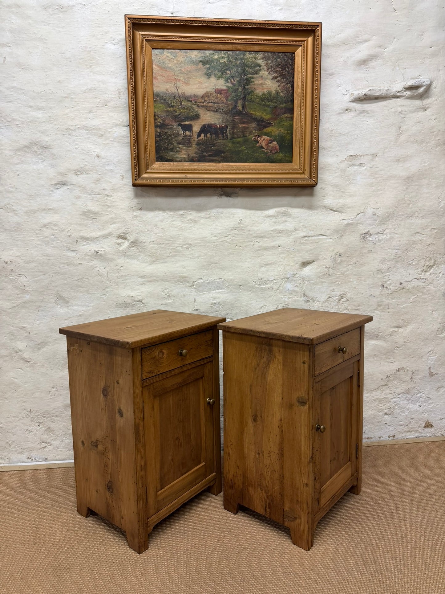 Pair of Pine Bedside Cabinets