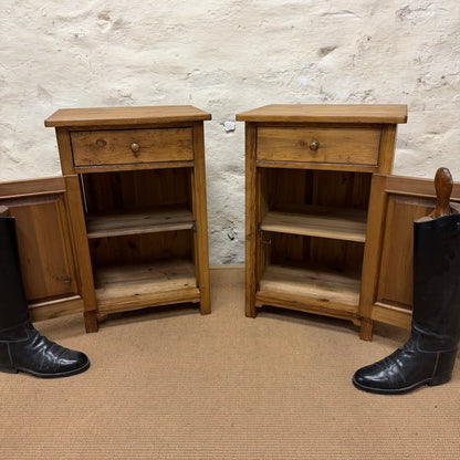 Pair of Pine Bedside Cabinets