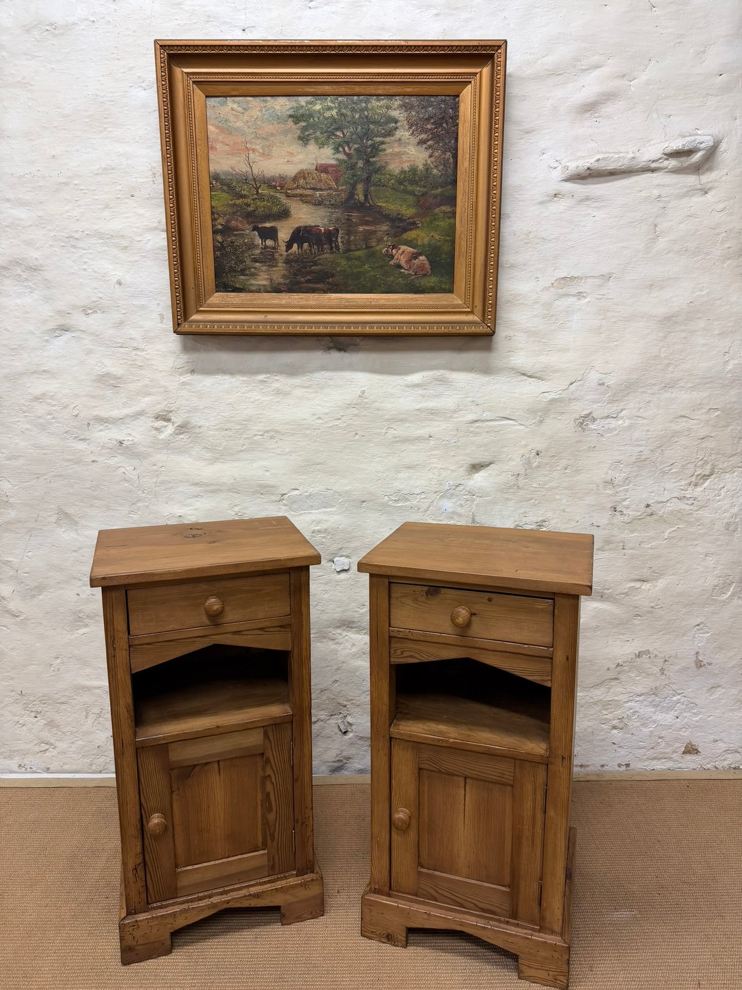 Pair of Pine Bedside Cabinets
