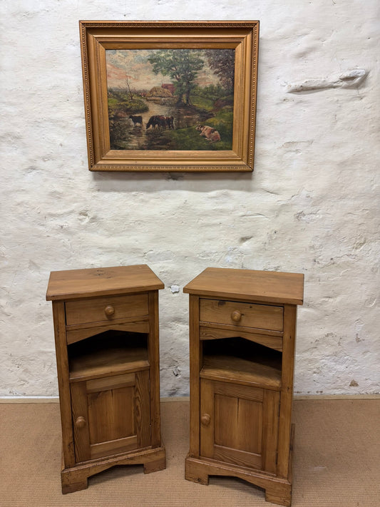 Pair of Pine Bedside Cabinets