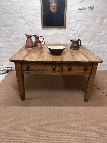 Antique Pine Work Table ca 1860