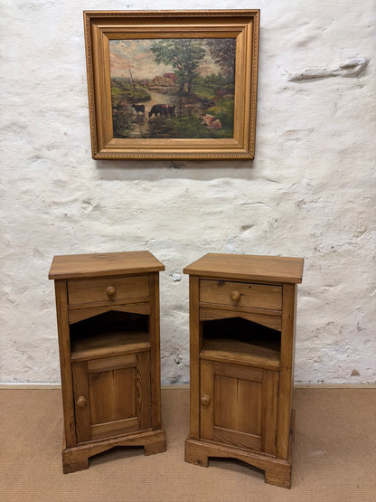 Pair of Pine Bedside Cabinets