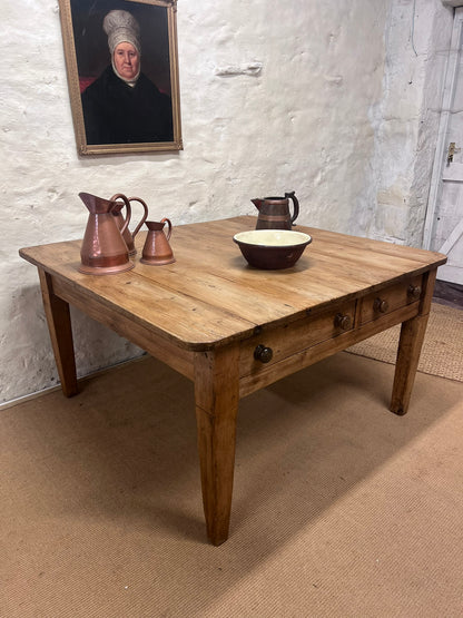 Antique Pine Work Table ca 1860
