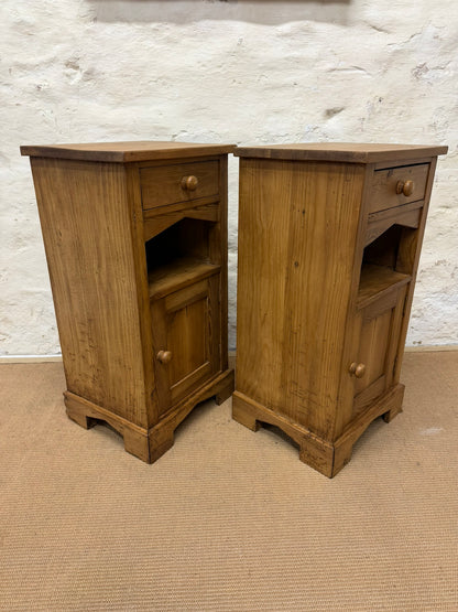 Pair of Pine Bedside Cabinets