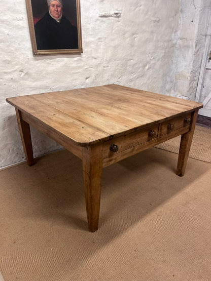 Antique Pine Work Table ca 1860