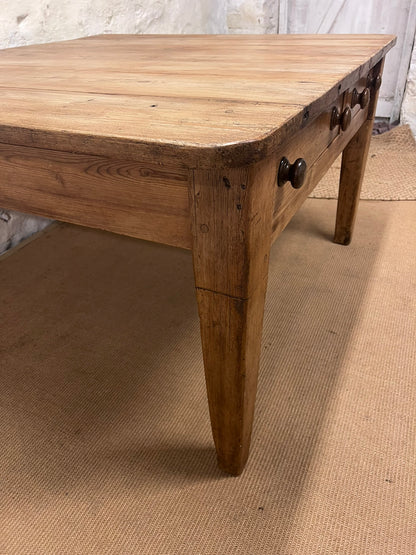 Antique Pine Work Table ca 1860