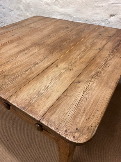 Antique Pine Work Table ca 1860