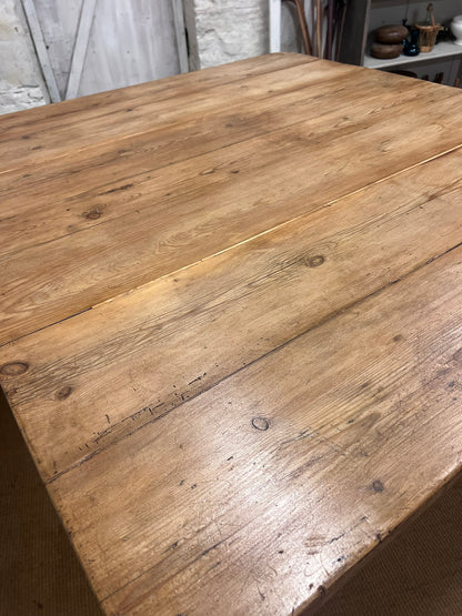 Antique Pine Work Table ca 1860