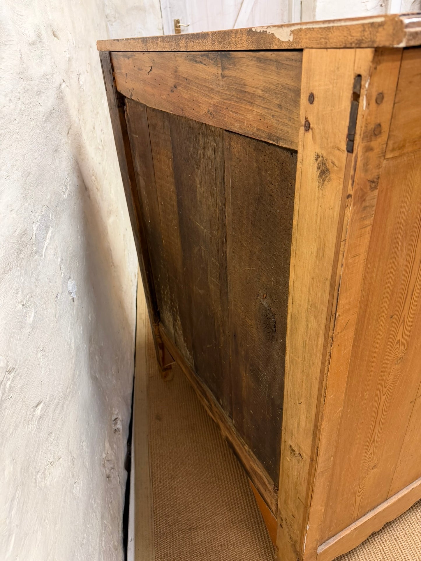French Antique Pine Cupboard Ca 1850