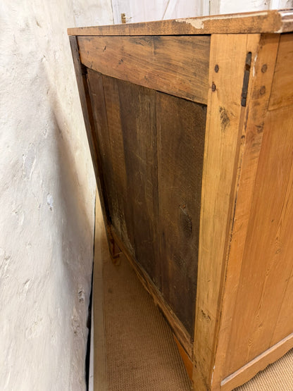 French Antique Pine Cupboard Ca 1850