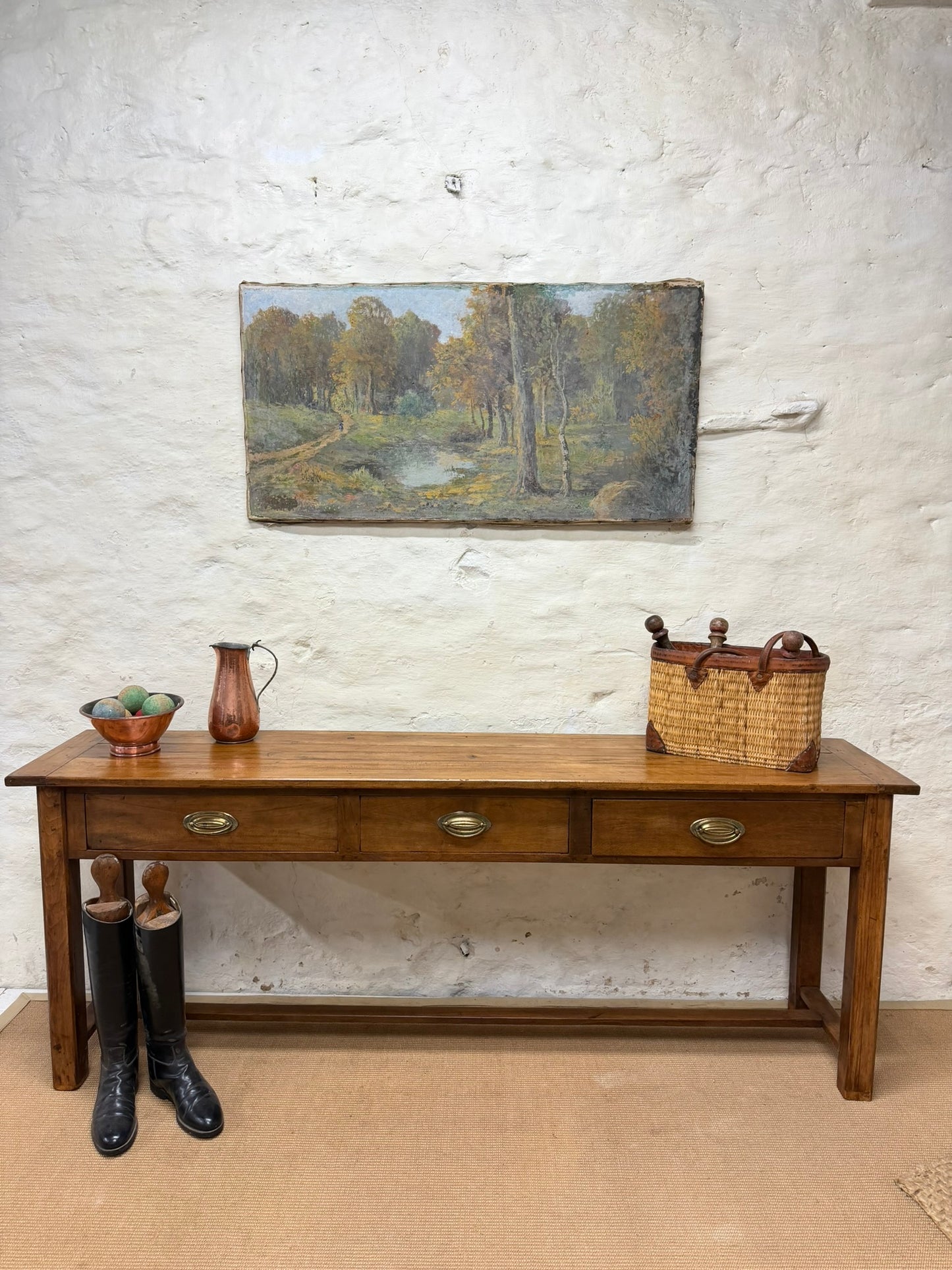 French Cherry Console Table