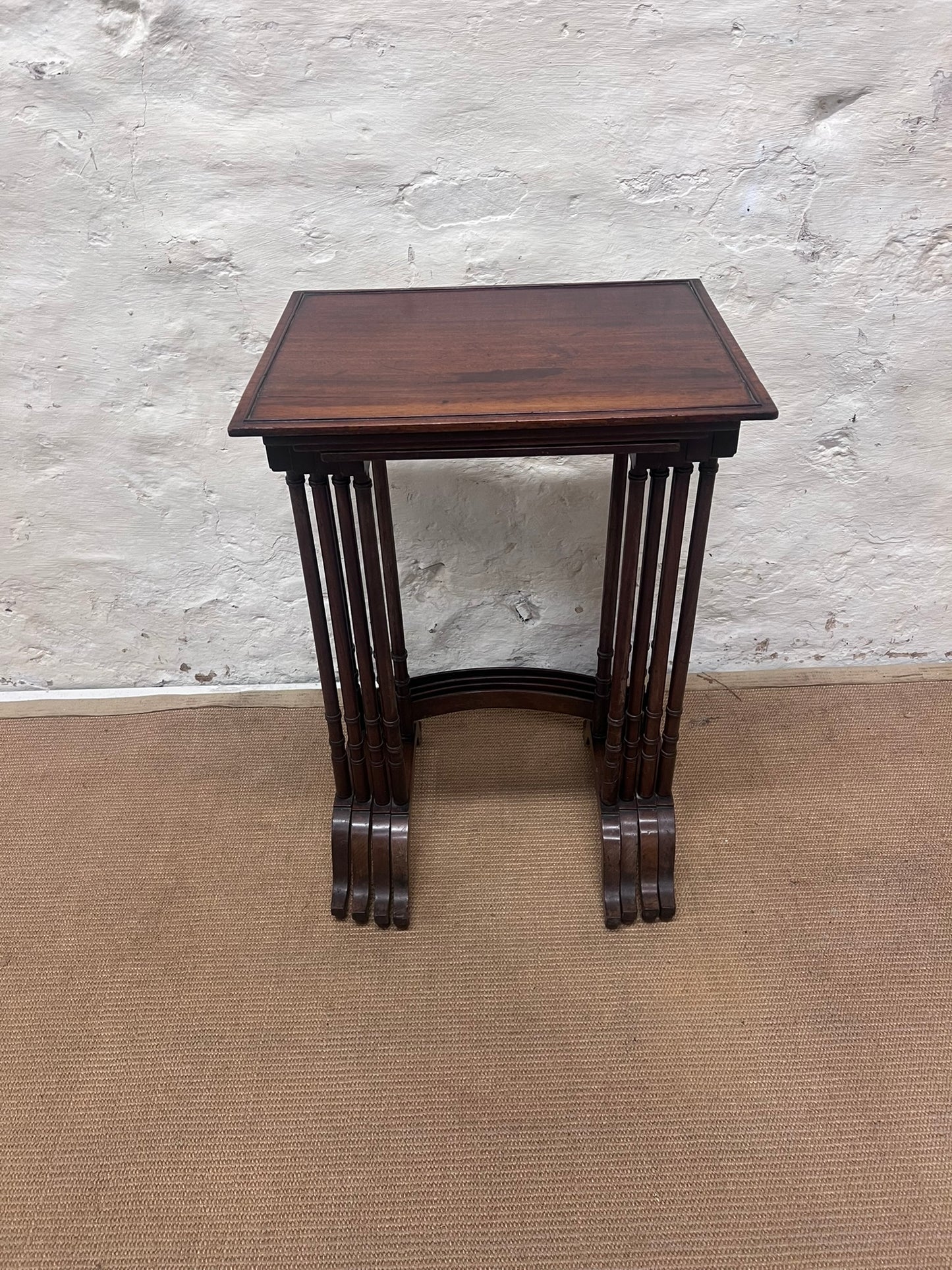 Nest of 4 Mahogany Tables