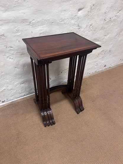 Nest of 4 Mahogany Tables