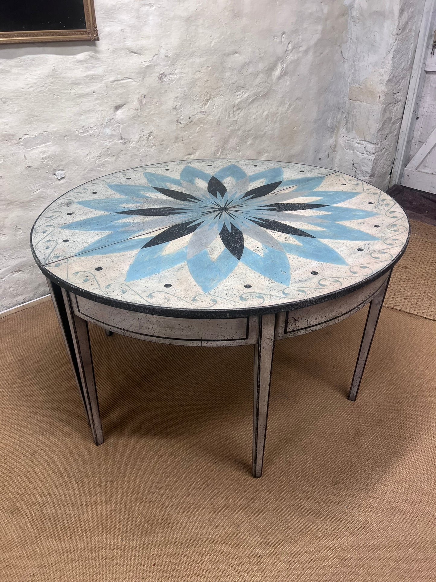 Antique Demi Lune Tables Ca 1860