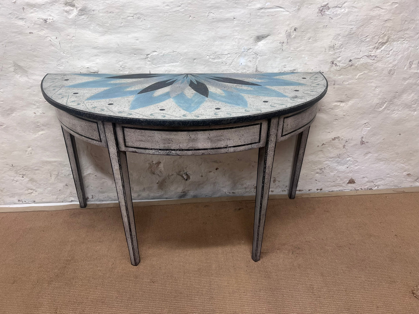 Antique Demi Lune Tables Ca 1860