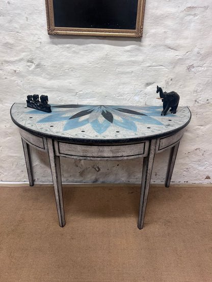 Antique Demi Lune Tables Ca 1860