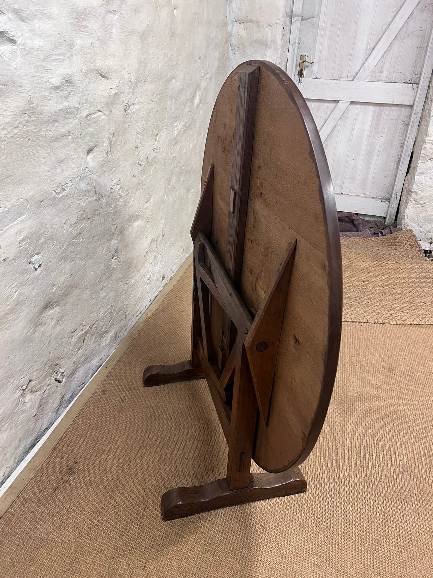 Antique Oak Vineyard Table ca 1880
