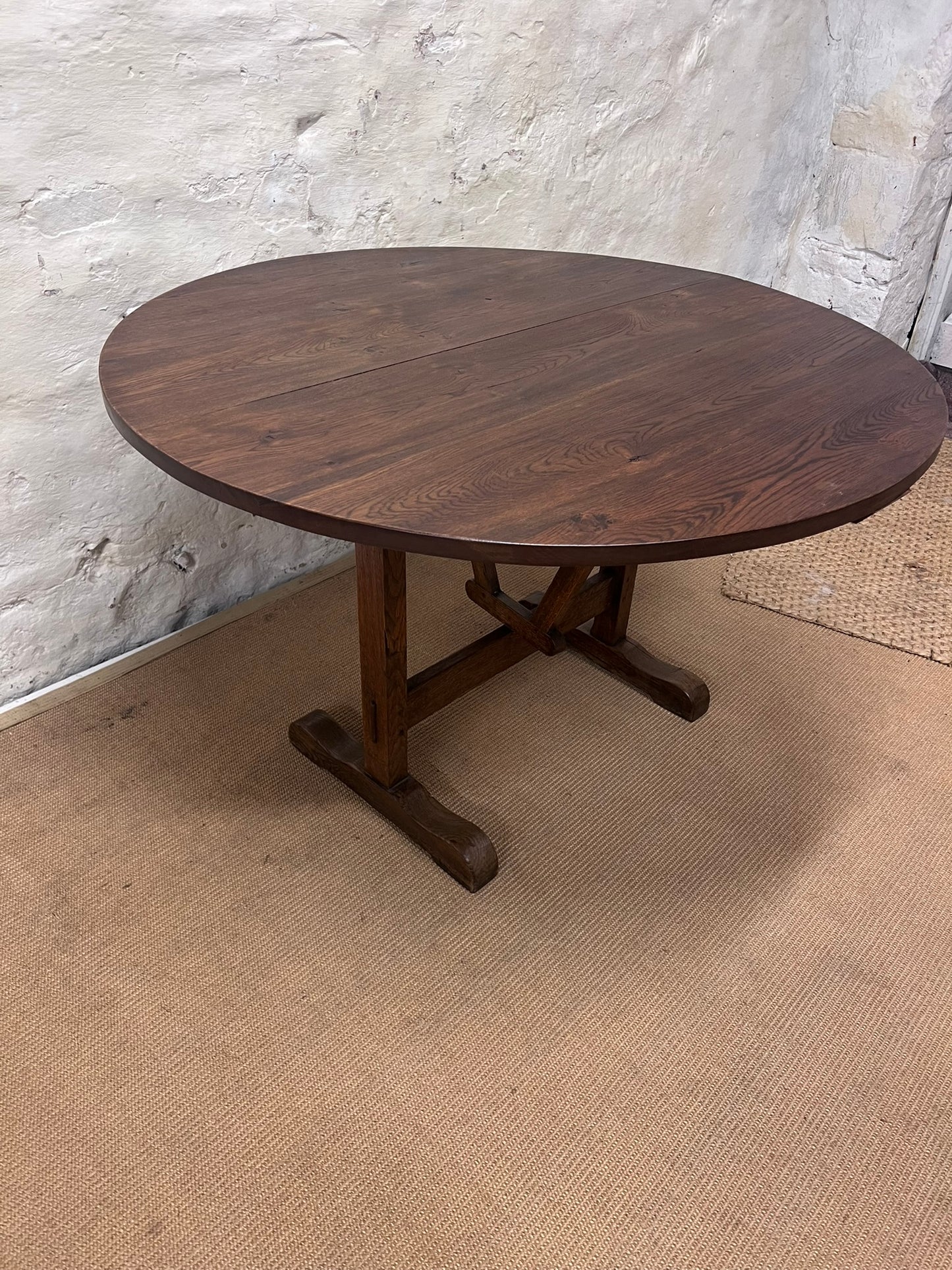 Antique Oak Vineyard Table ca 1880
