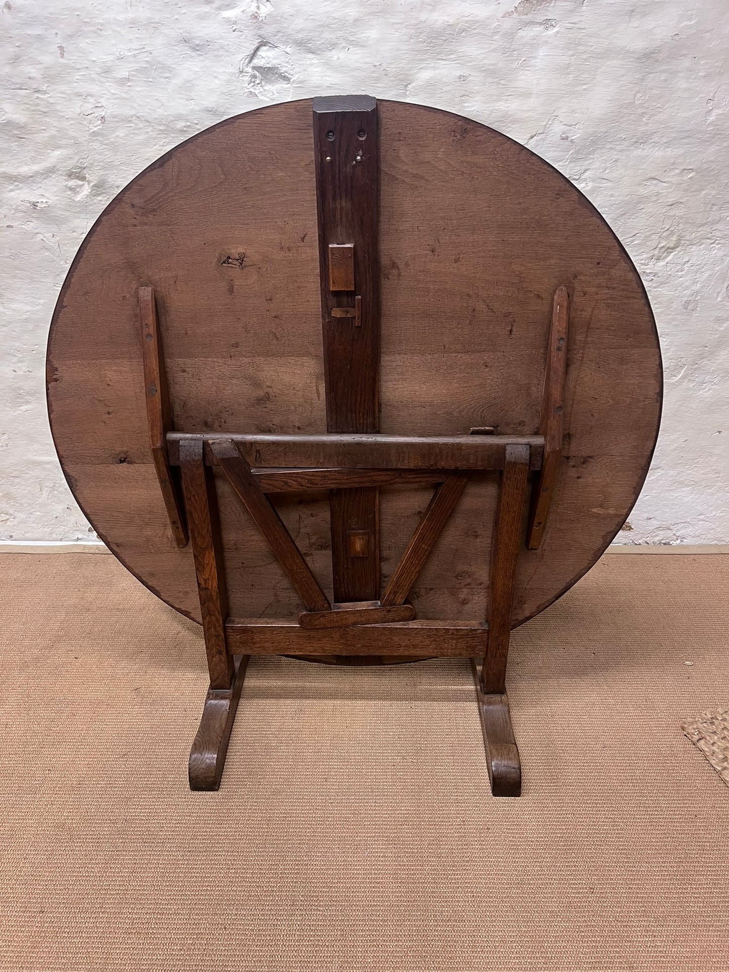 Antique Oak Vineyard Table ca 1880