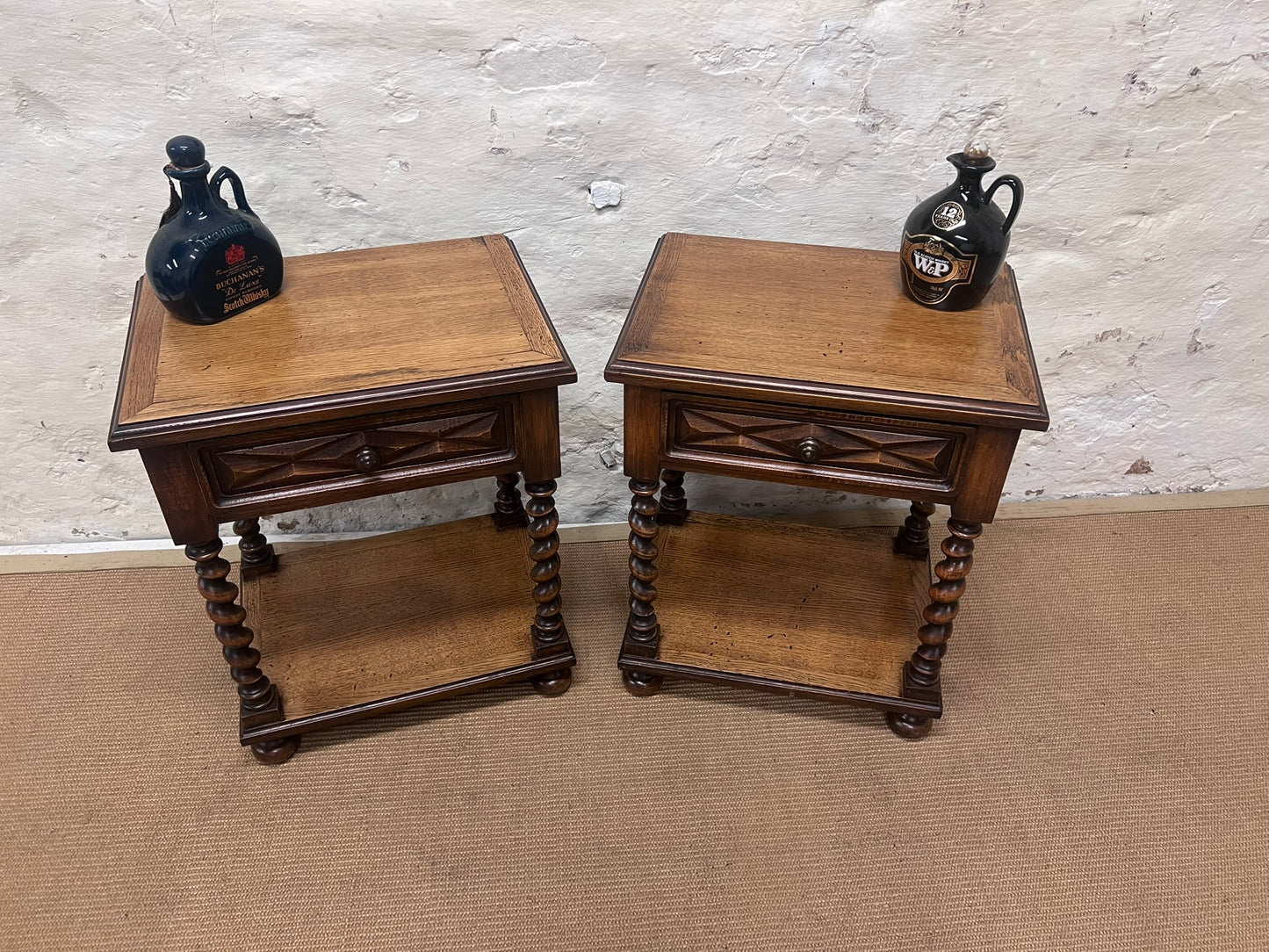 Pair of Oak End Tables ca 1920