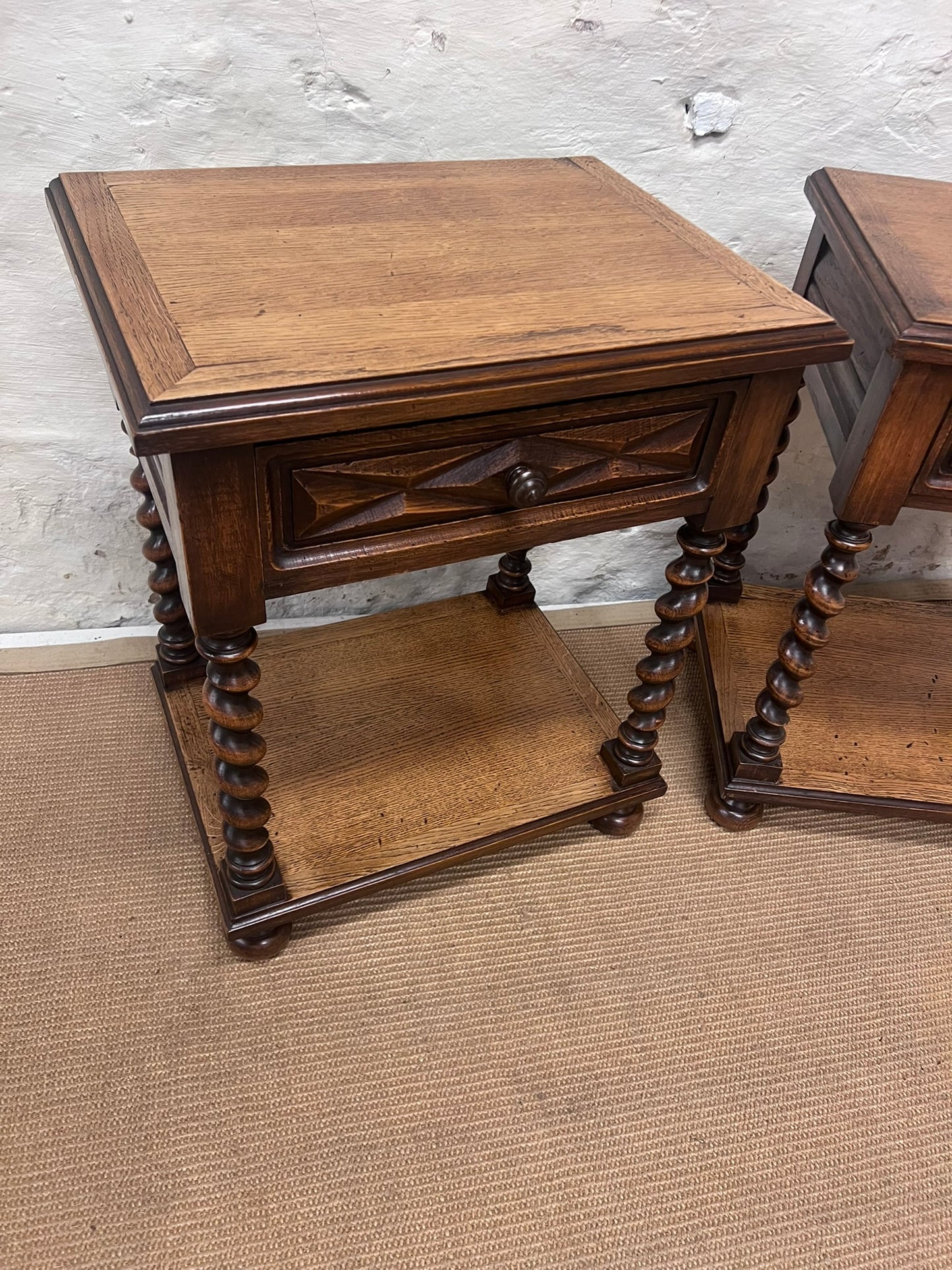 Pair of Oak End Tables ca 1920